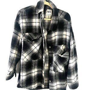 Zara Wool Plaid Jacket